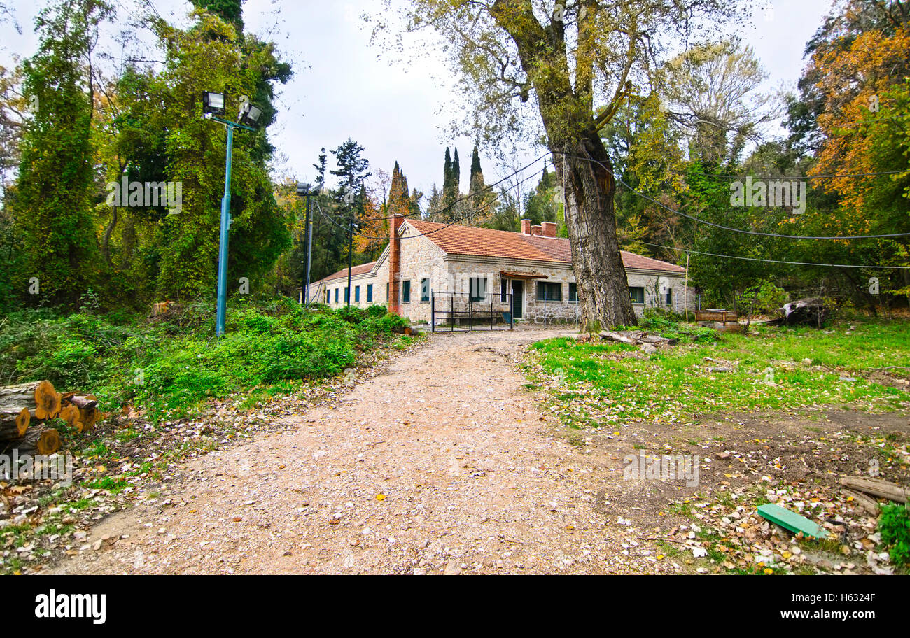 Maison abandonnée de Tatoi Palace Grèce Banque D'Images