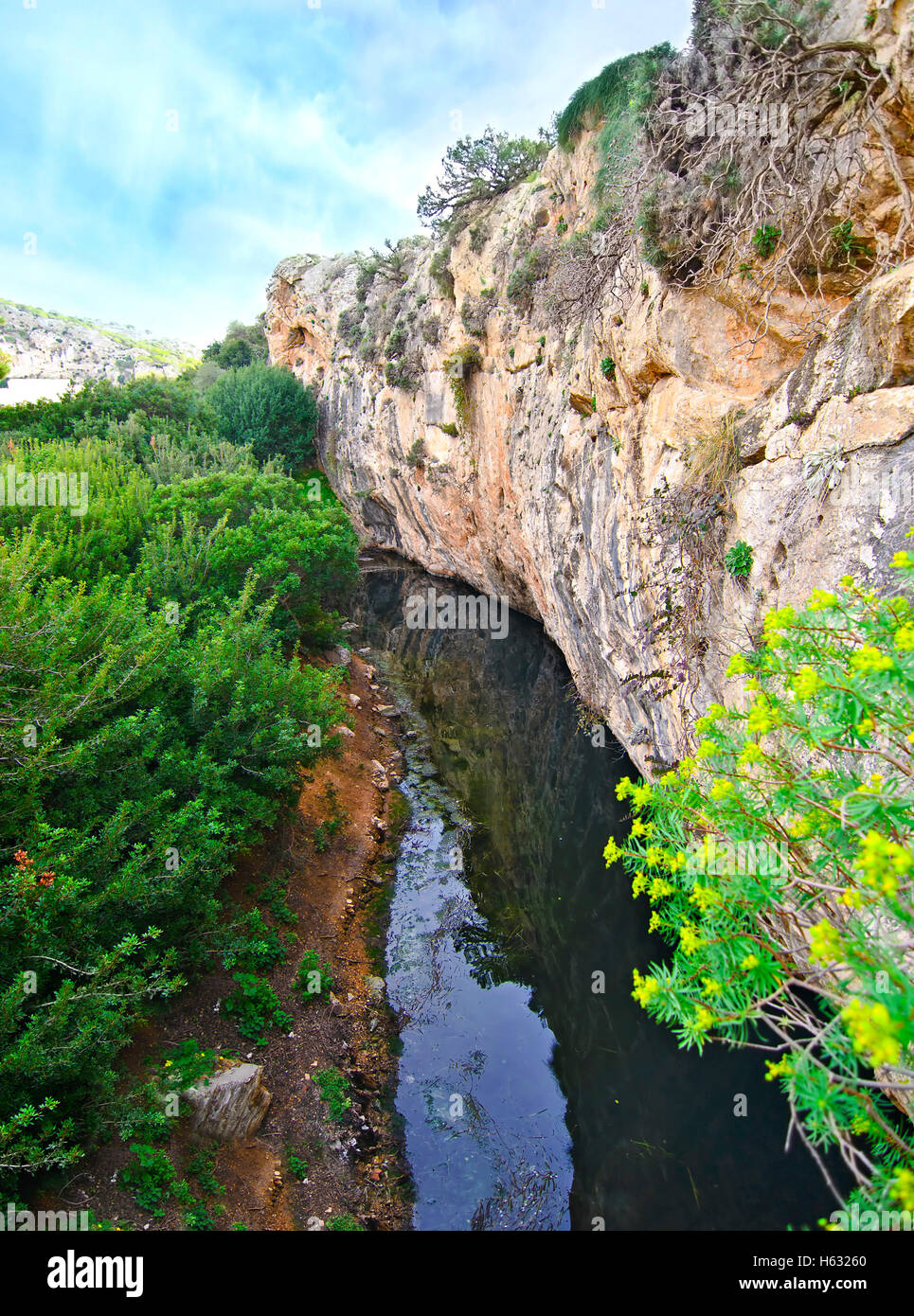 Dans le lac Vouliagmeni Grèce Attica Banque D'Images