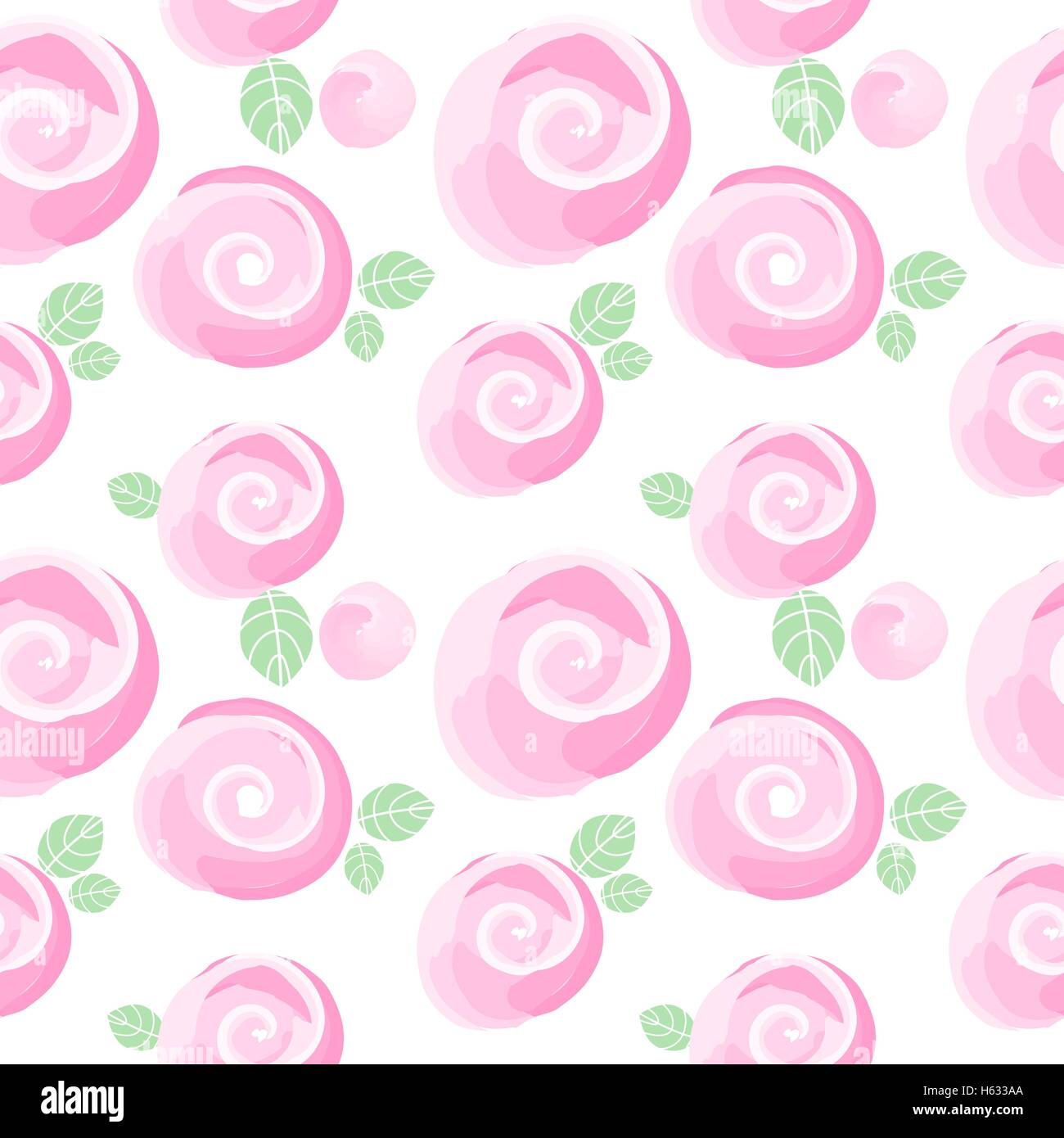 L'imitation et roses aquarelle fleurs mignon petit modèle sans couture, illustration vectorielle, éléments éditables, pas une trace Illustration de Vecteur