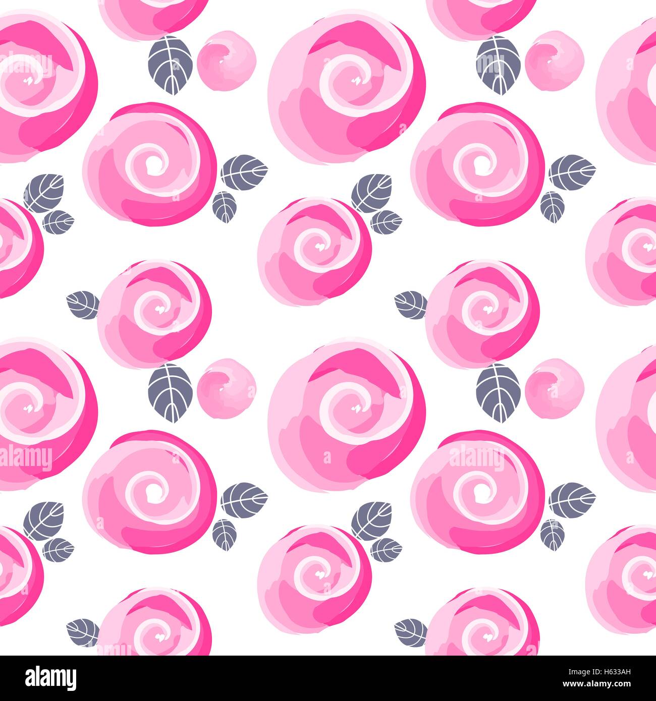 L'imitation et roses aquarelle fleurs mignon petit modèle sans couture, illustration vectorielle, éléments éditables, pas une trace Illustration de Vecteur