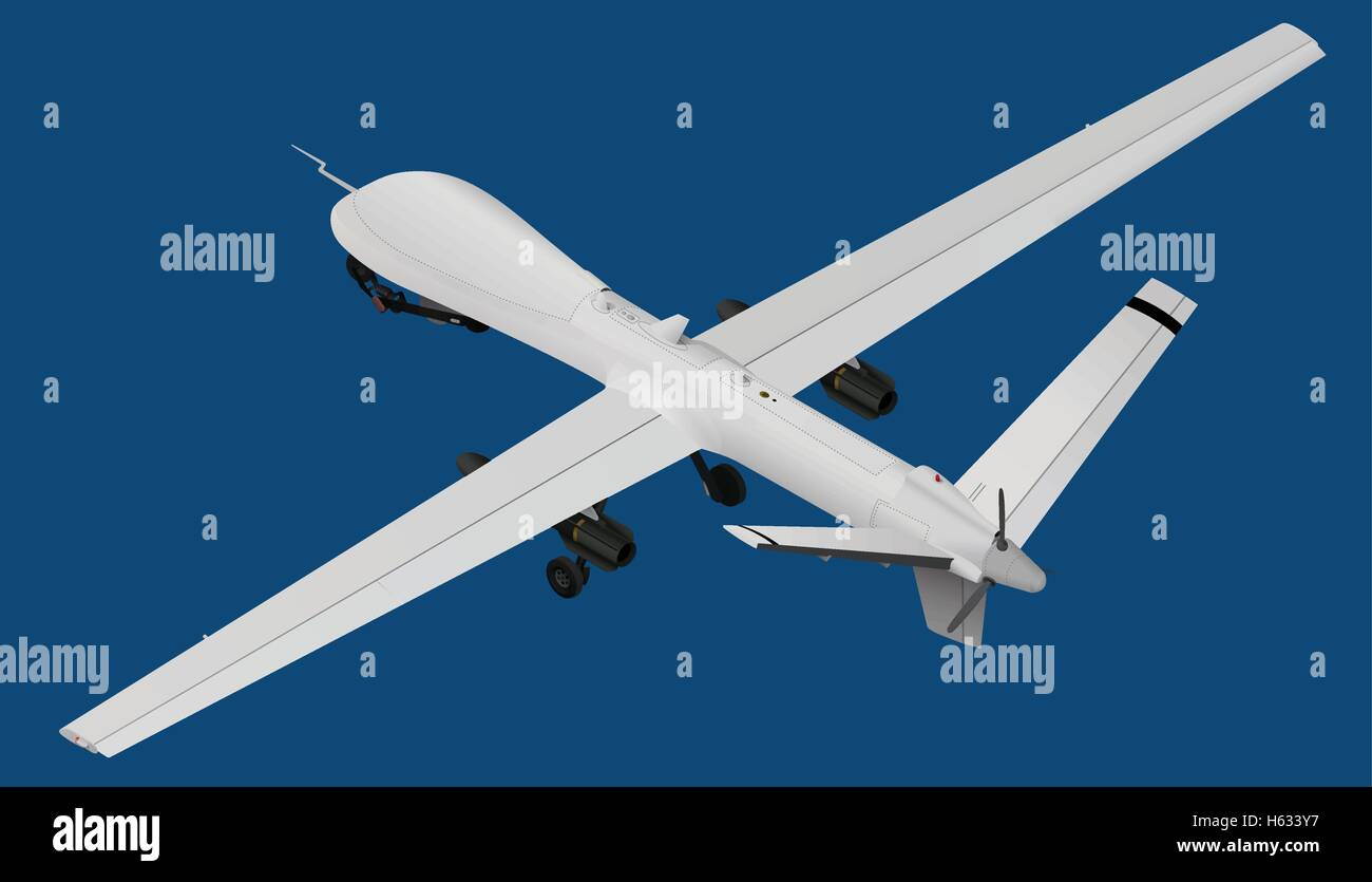 Vector illustration isométrique d'UAV Illustration de Vecteur