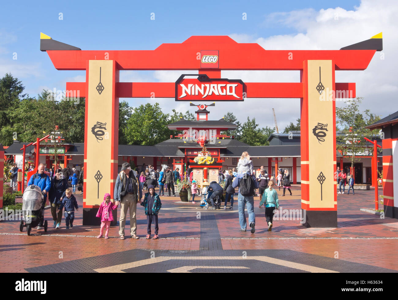 Legoland BILLUND, Danemark, dispose de nouvelles attractions chaque année. 2016 - Nouveau Monde ont pris vie Banque D'Images