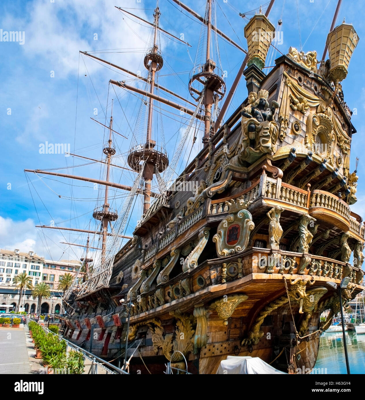 Le Galeon Neptune est une réplique d'un navire 17e siècle galion espagnol. Le Neptune est en ce moment l'attraction touristique Banque D'Images
