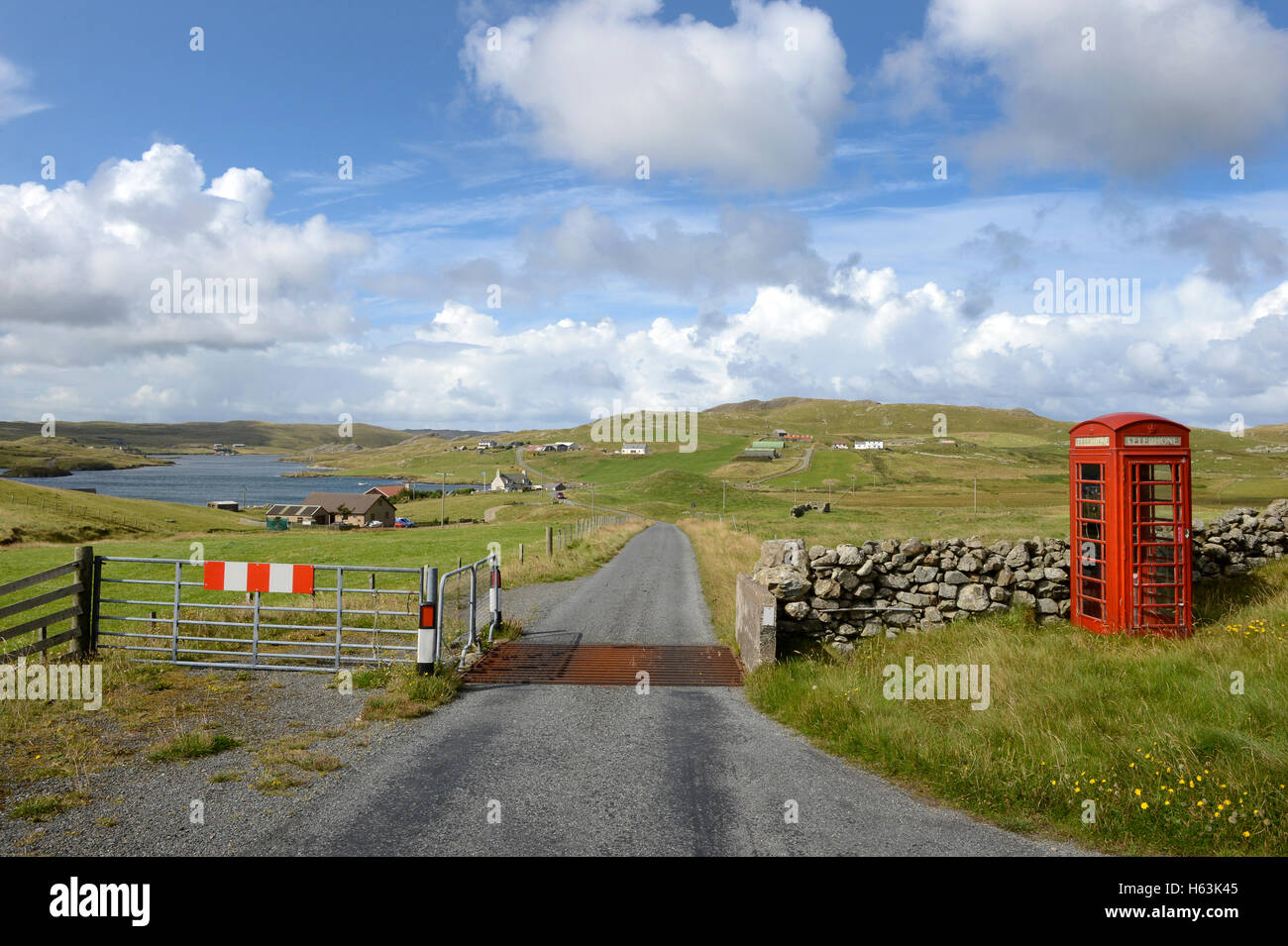 Clousta à l'ouest des îles Shetland qui sont au large de l'Ecosse en mer du Nord Banque D'Images