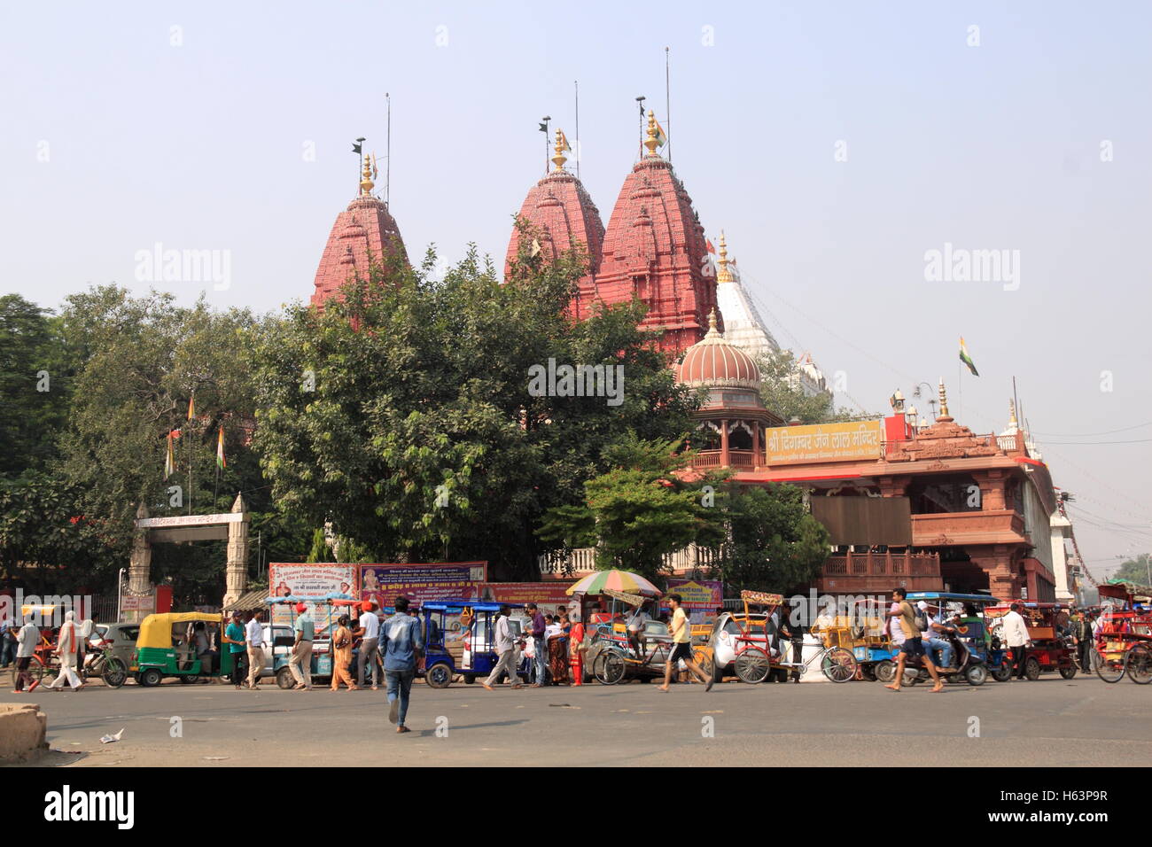 Shree Digambar Jain Lal Mandir, Chandni Chowk, Old Delhi, Inde, sous-continent indien, en Asie du Sud Banque D'Images