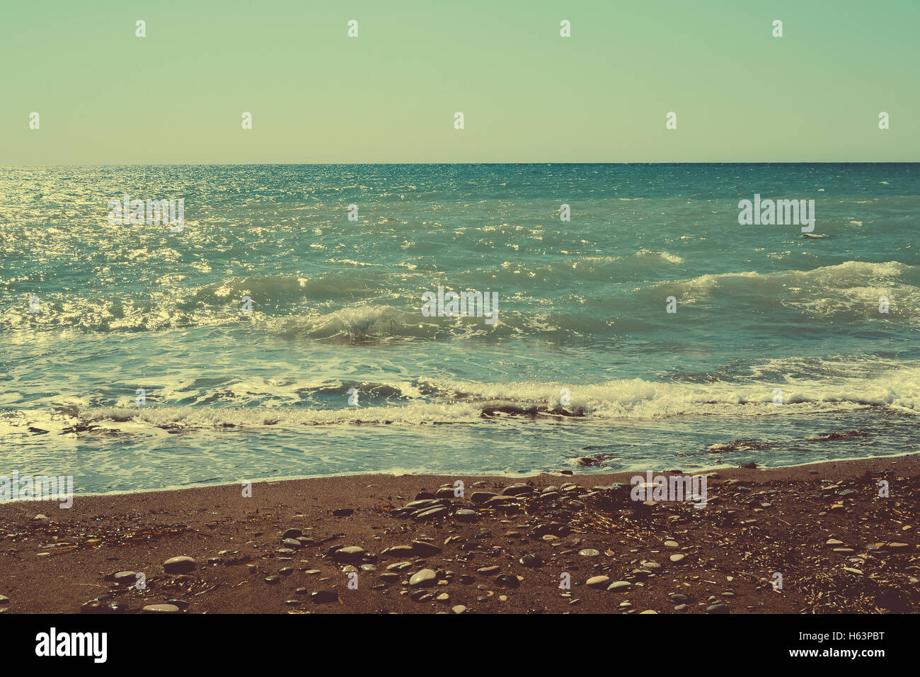 Des plages rocheuses de Chypre Banque D'Images