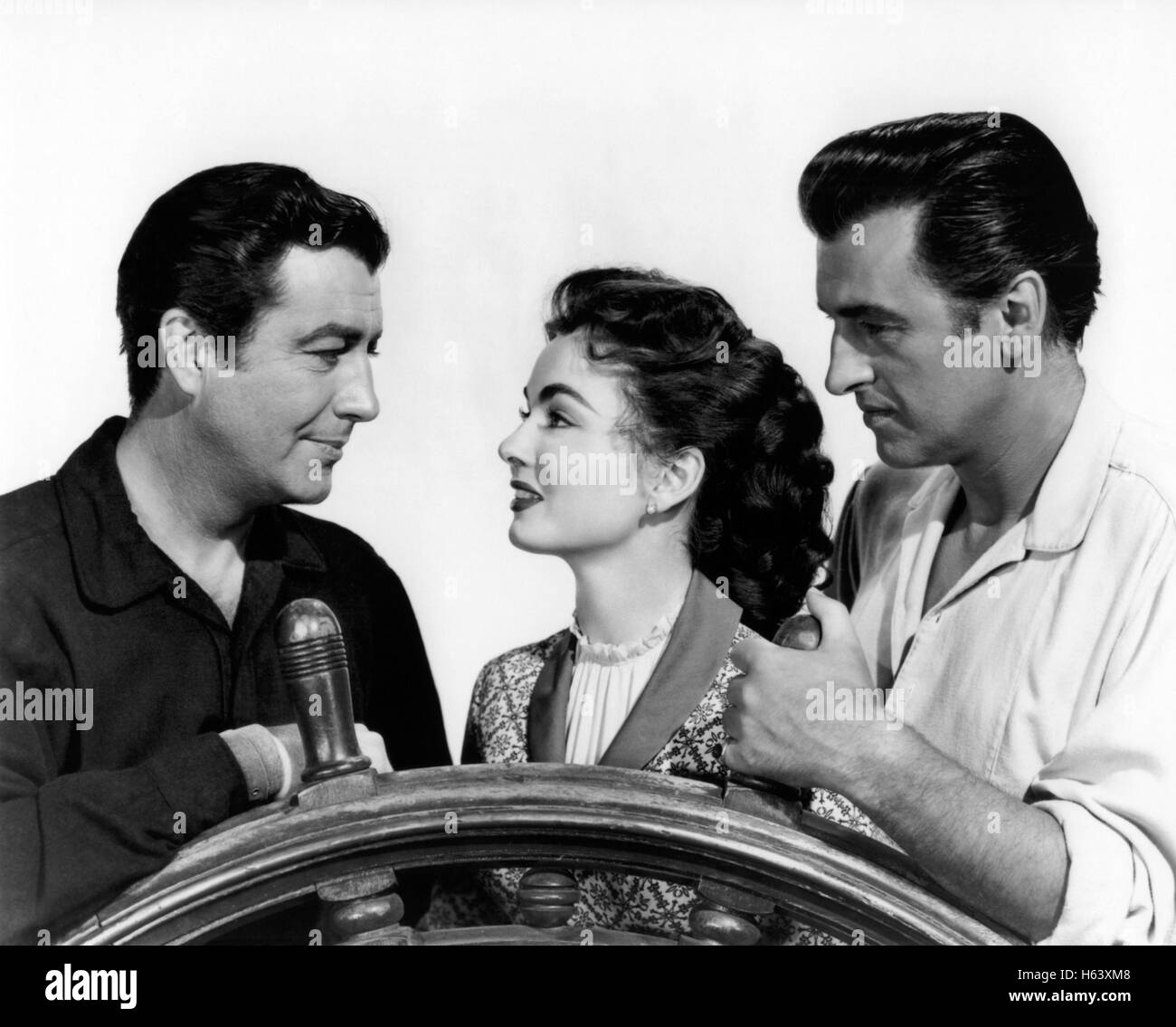 Tous les frères ont été VALLIANT 1953 MGM film avec de gauche à droite : Robert Taylor, Ann Blyth, Stewart Granger Banque D'Images