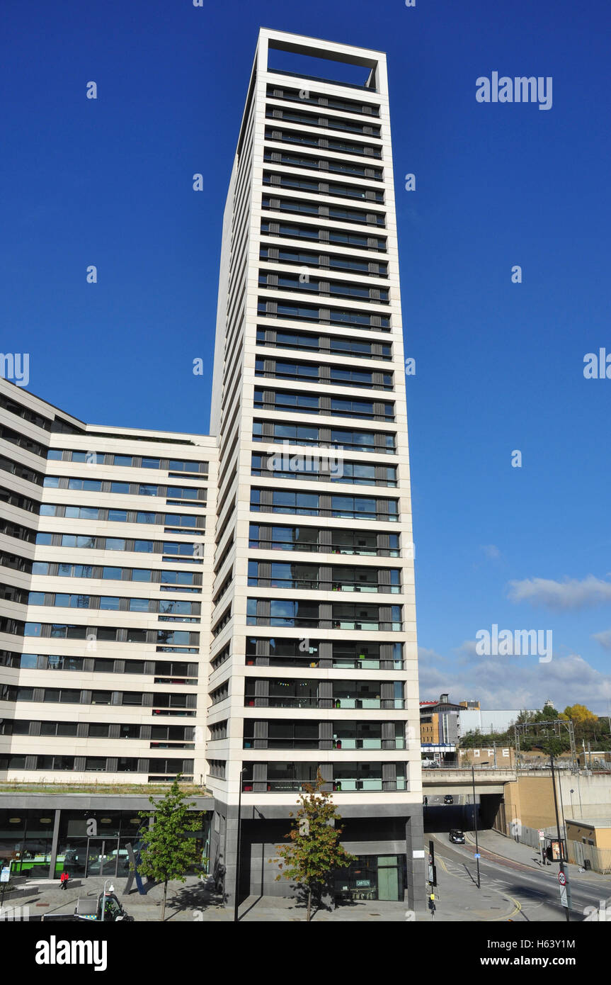 La tour avec logements pour étudiants, King's Cross, Londres, Angleterre, Royaume-Uni Banque D'Images