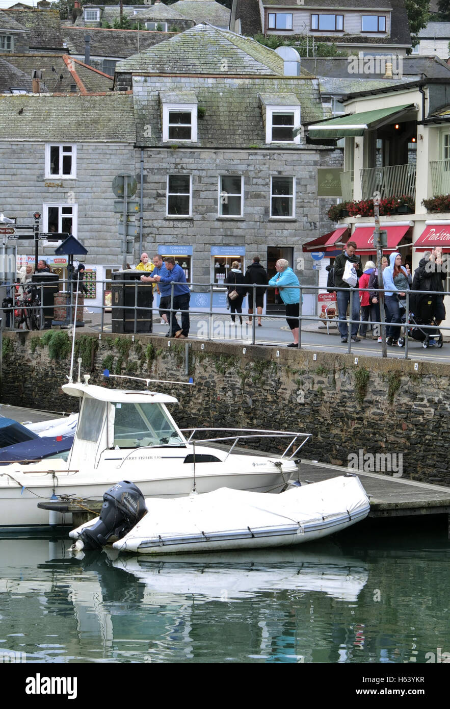 Le port de la ville de Padstow, Padstow, Cornwall, England, UK Banque D'Images