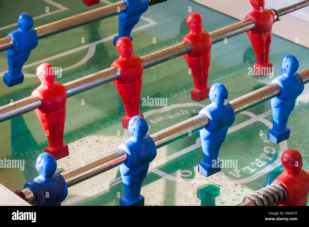 Baby-foot close up detail Banque D'Images