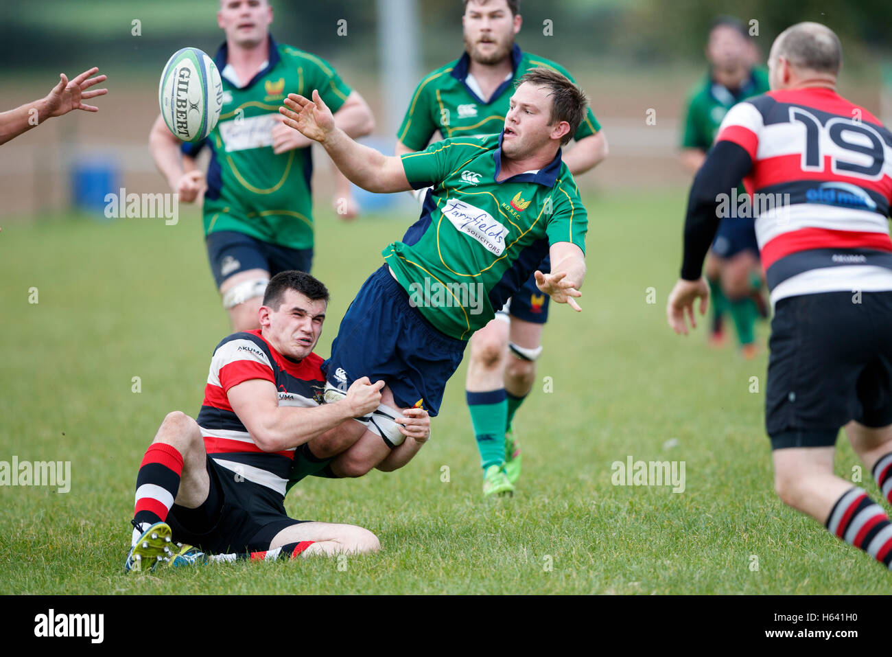 NDRFC 1XV vs Frome RFC 1er XV - Dorset, Angleterre. NDRFC player à résoudre. Banque D'Images