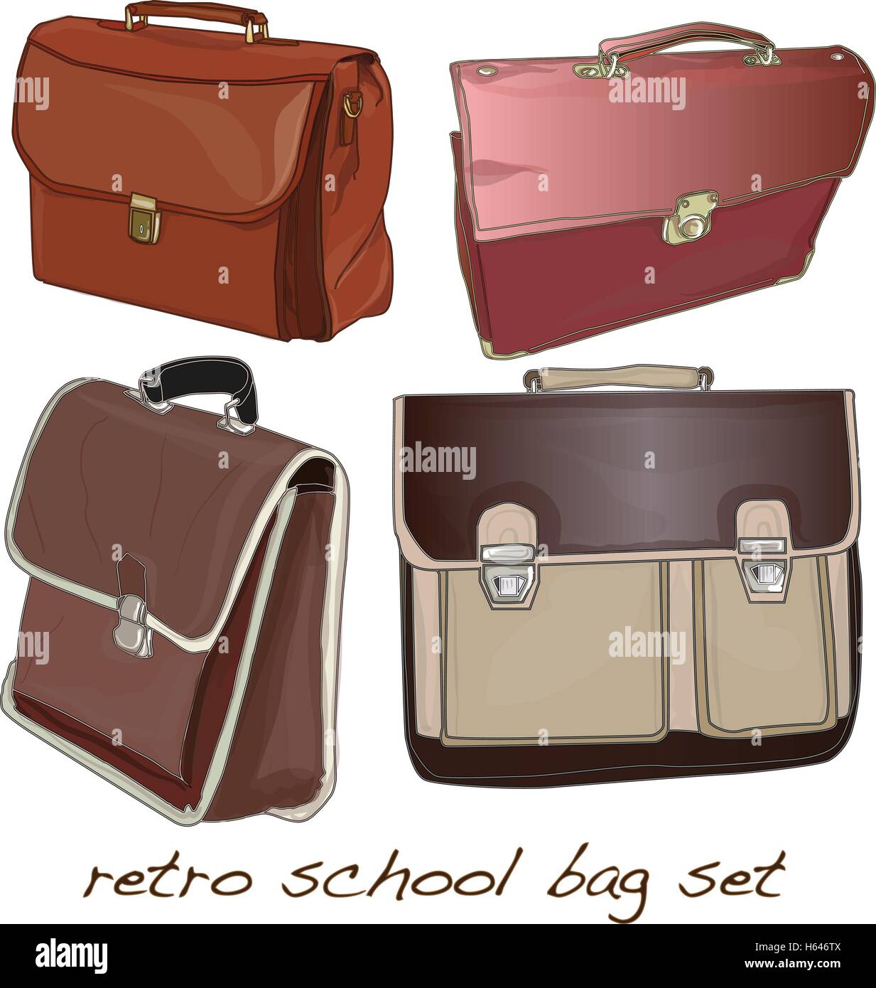 Old fashioned travel bag valise Banque d'images vectorielles Alamy