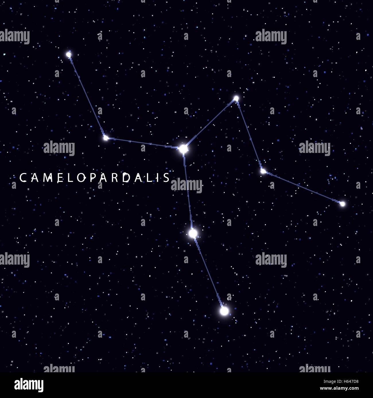 Carte Du Ciel Avec Le Nom Des étoiles Et Constellations