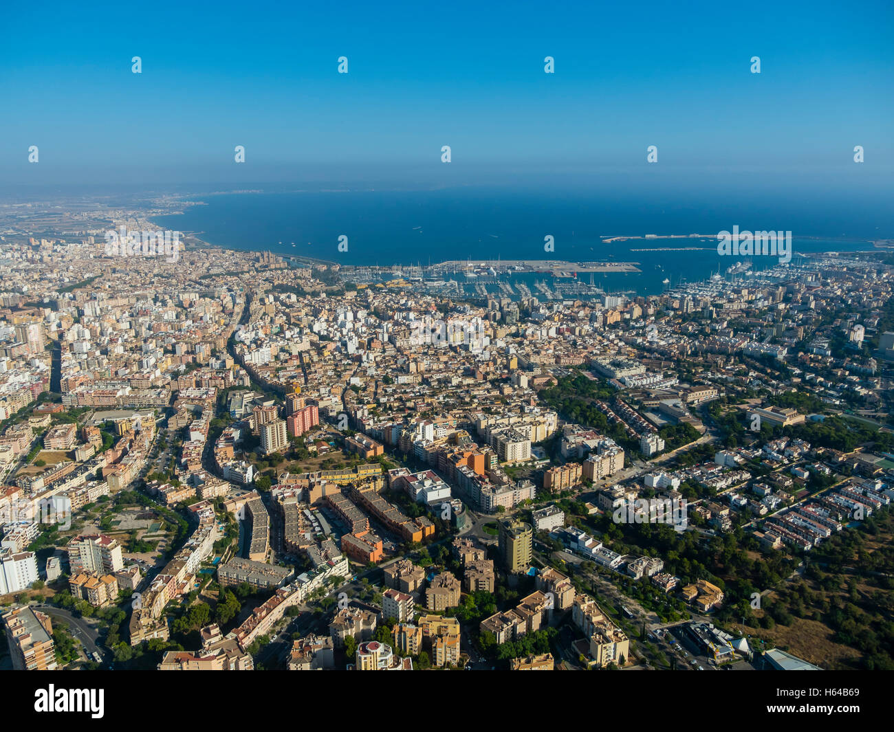 L'Espagne, Îles Baléares, Majorque, Palma de Majorque, port d'accueil Banque D'Images