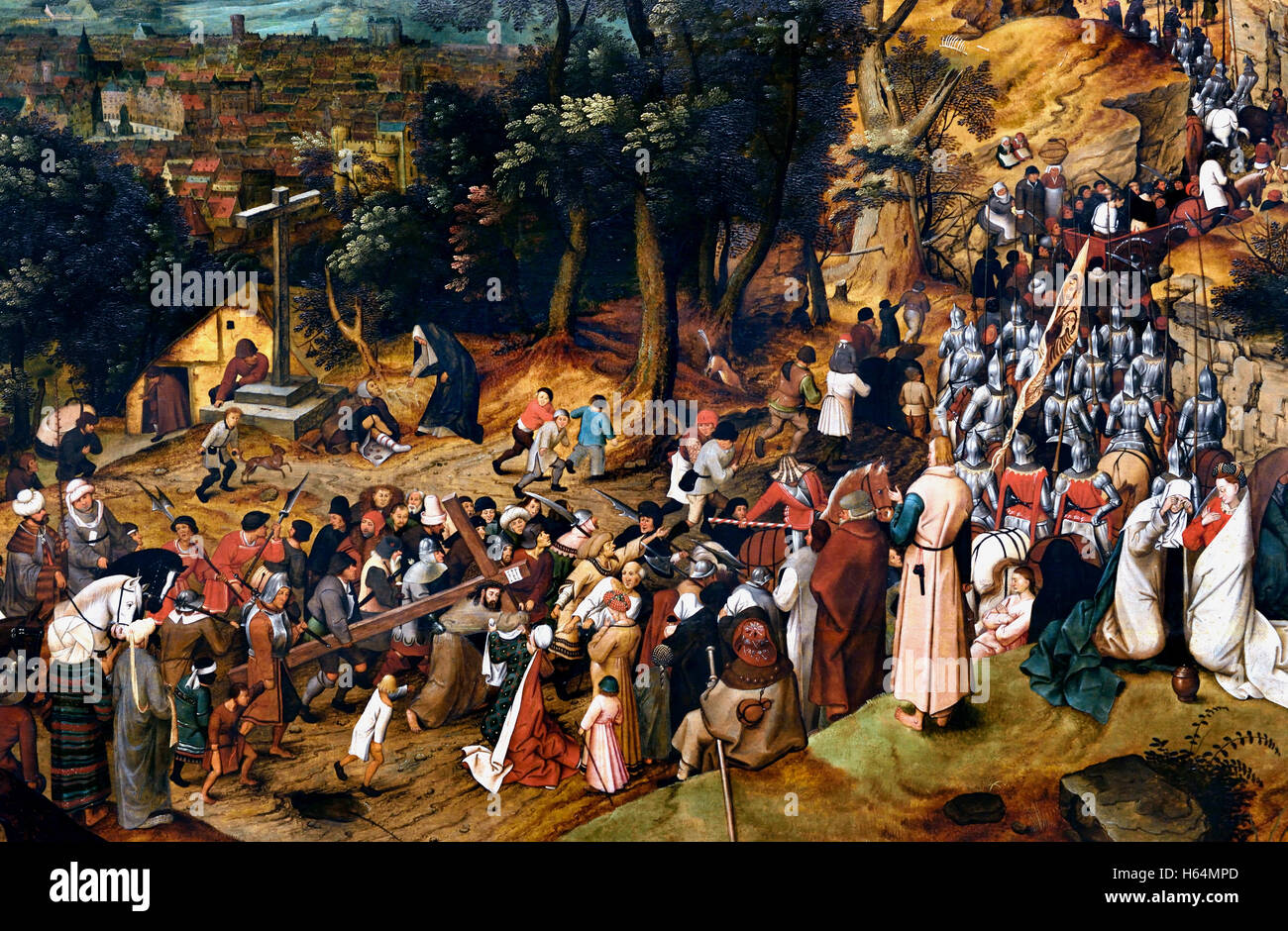 Le Christ portant la Croix 1606 Pieter Brueghel ( Bruegel ) la jeune Belge Flamand 1616-1647 Belgique Banque D'Images