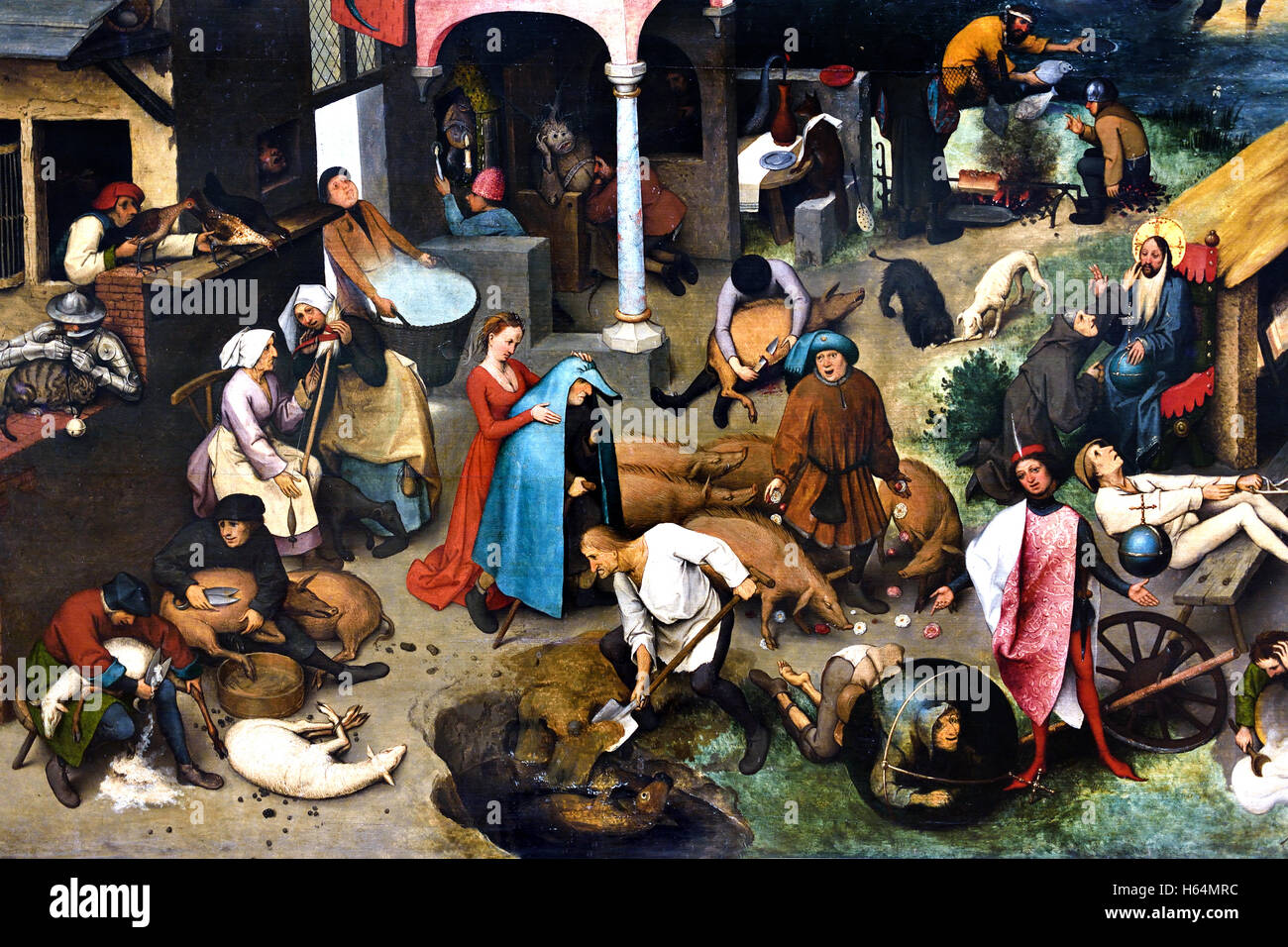 Les proverbes néerlandais Pieter Brueghel 1559 Bruegel ( ) l'Aîné Breda1525 - 1569 Bruxelles Belgique Belge Flamand Néerlandais Pays-Bas Medieval Moyen Age Banque D'Images