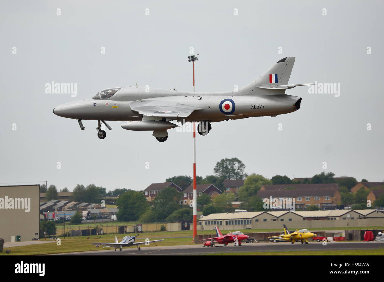 Hawker Hunter T.7 XG577 a fait une apparition à RIAT 2014 à RAF Fairford, UK Banque D'Images