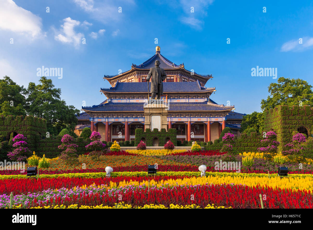 Façade du mémorial Sun Yat-Sen à Guangzhou, Chine Banque D'Images