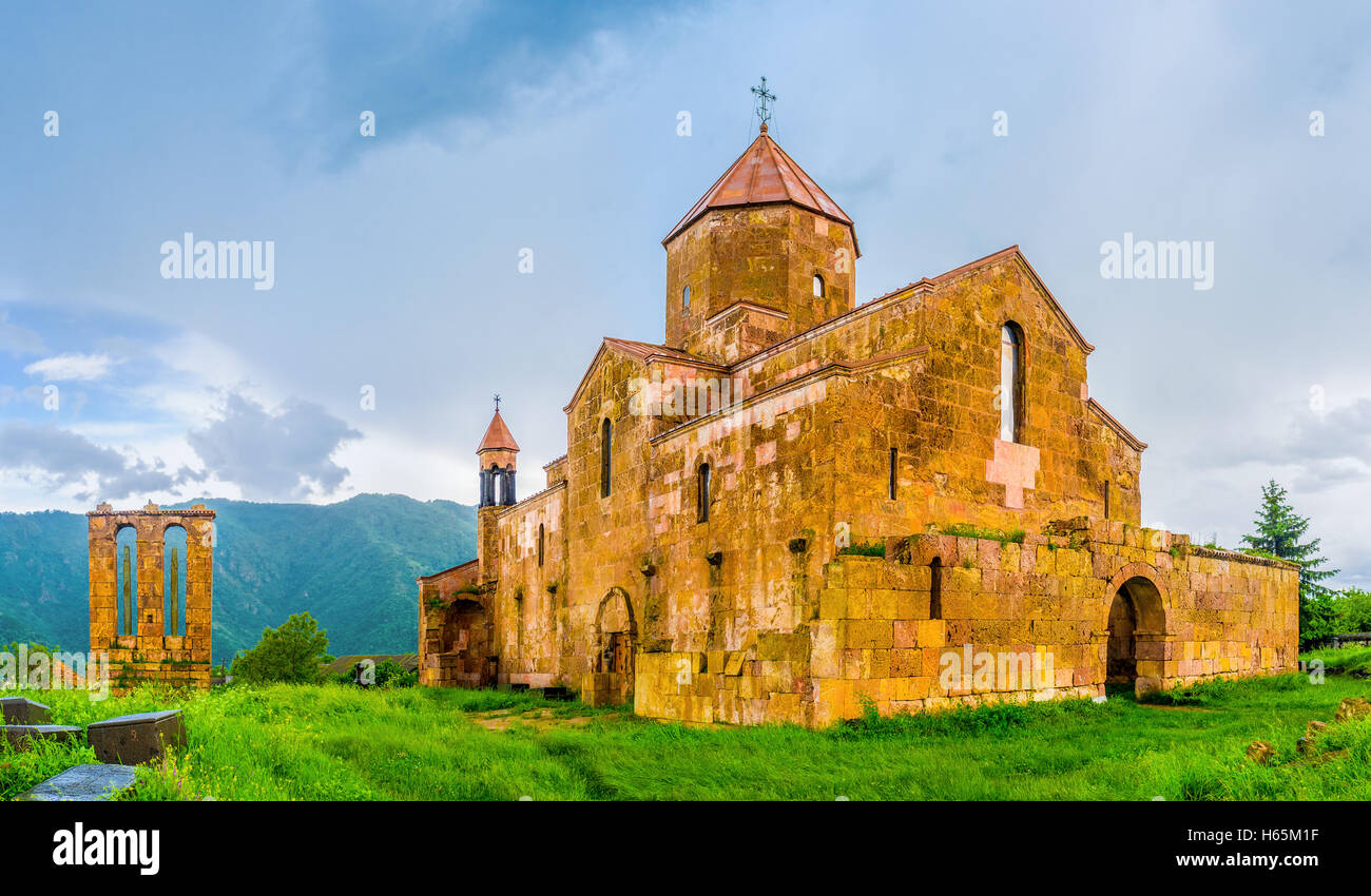 L'Odzoun Basilique de la Mère de Dieu pendant le temps riny, Odzoun, Alaverdi, Arménie. Banque D'Images