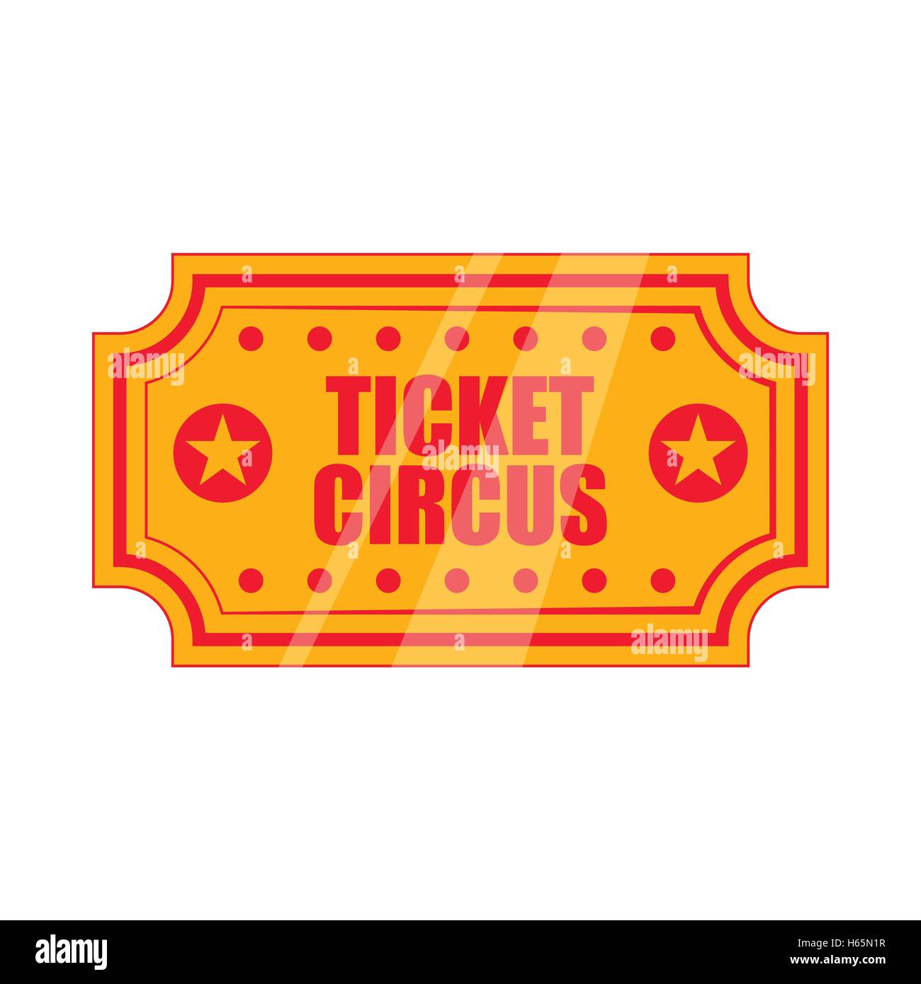 Spectacle de cirque des billets en papier, l'icône de style cartoon Illustration de Vecteur