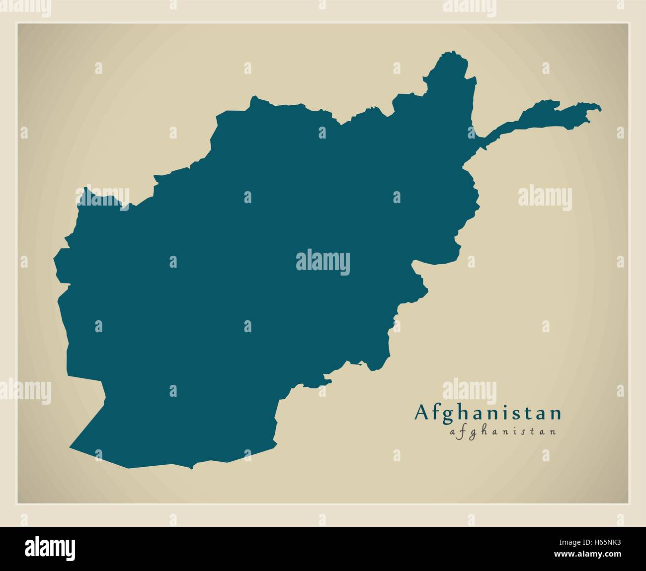 Carte moderne - Afghanistan AF Illustration de Vecteur