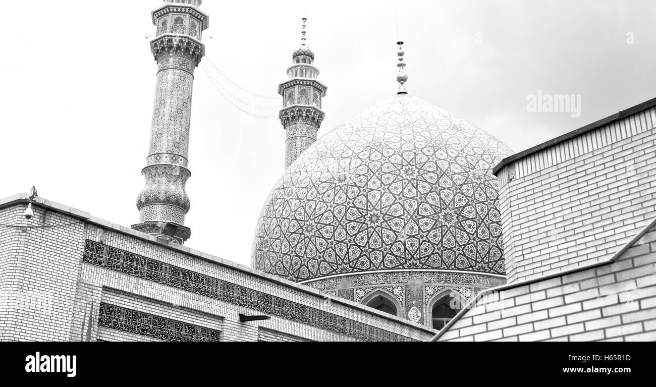 Flou dans l'Iran et l'ancienne religion mosquée architecture perse Banque D'Images