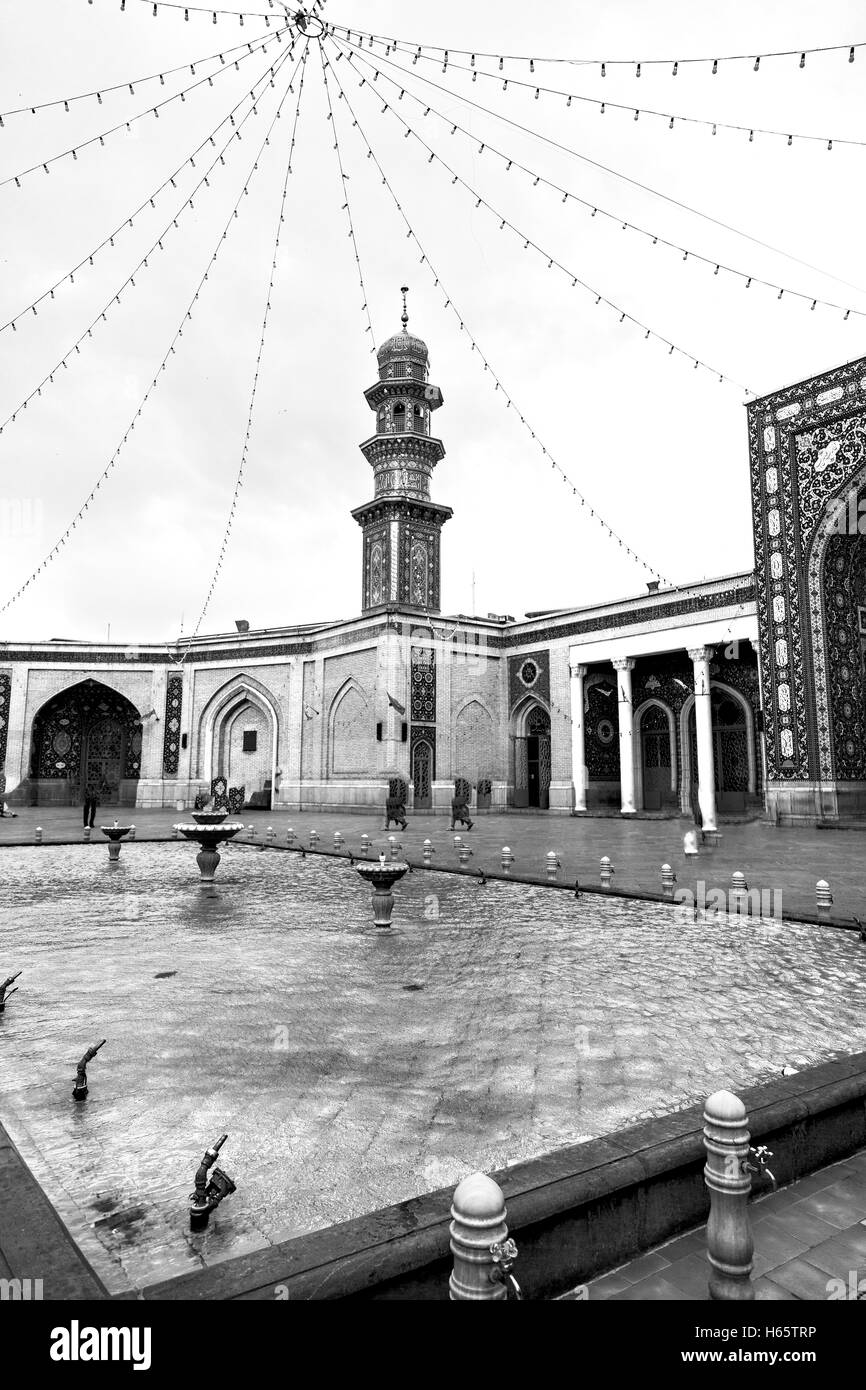 Flou dans l'Iran et l'ancienne religion mosquée architecture perse Banque D'Images
