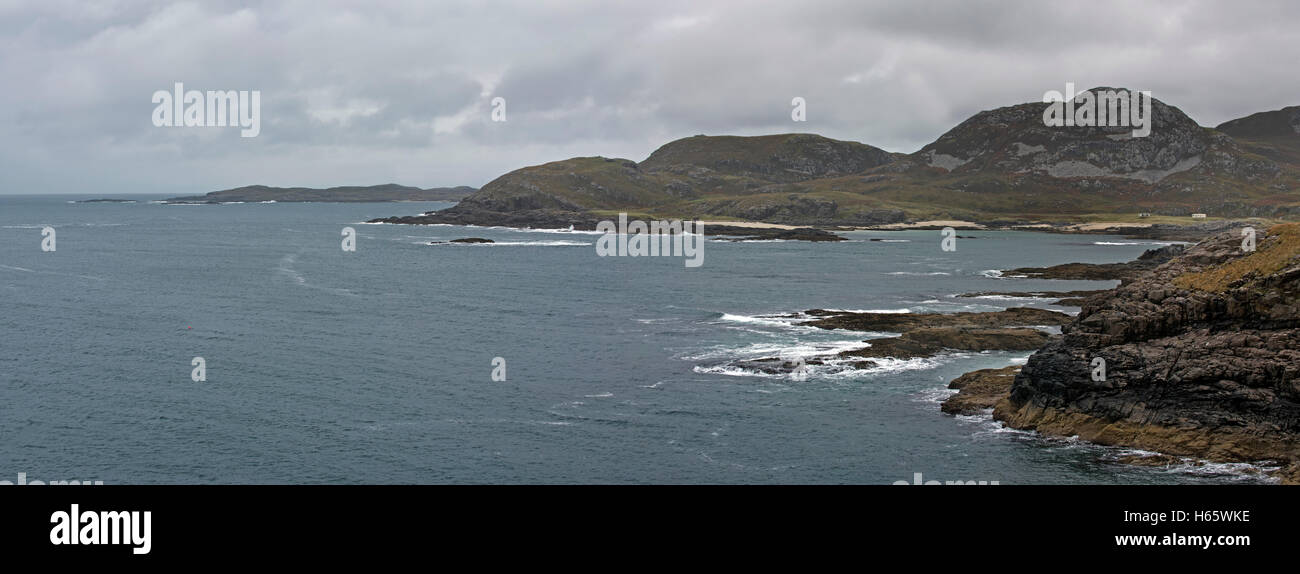Sanna Bay vu de 38 Point dans les Highlands écossais, Lochaber, Ecosse Banque D'Images