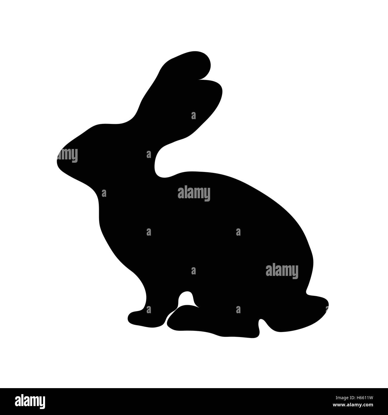 Silhouette de lapin Illustration de Vecteur