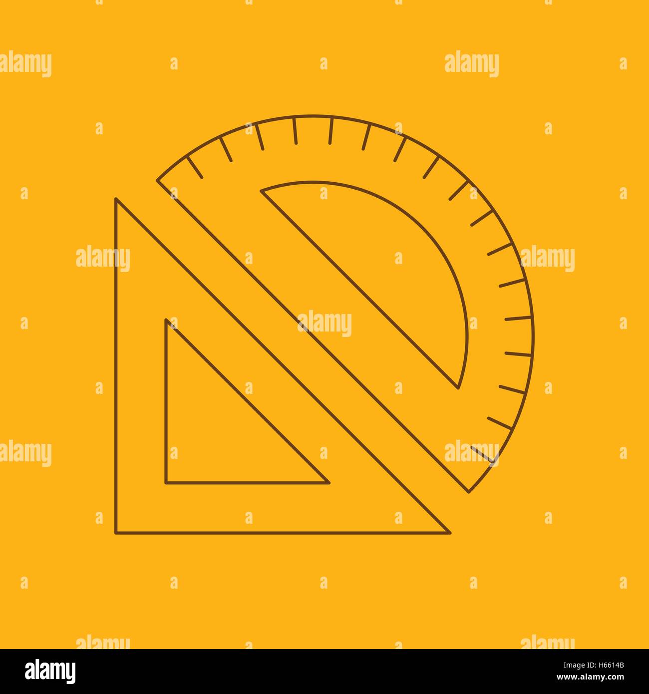 L'icône de la ligne d'instruments de mesure Illustration de Vecteur