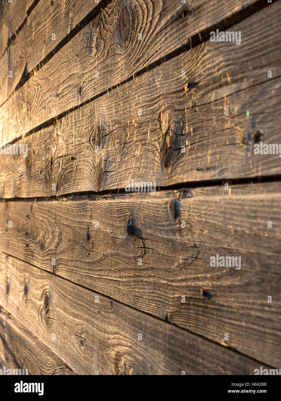 Old weathered wooden planks, faible profondeur de champ Banque D'Images