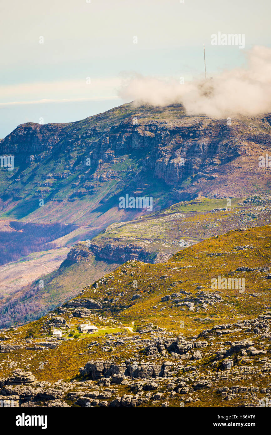 Vue sur la Montagne de la table au Cap, Afrique du Sud Banque D'Images