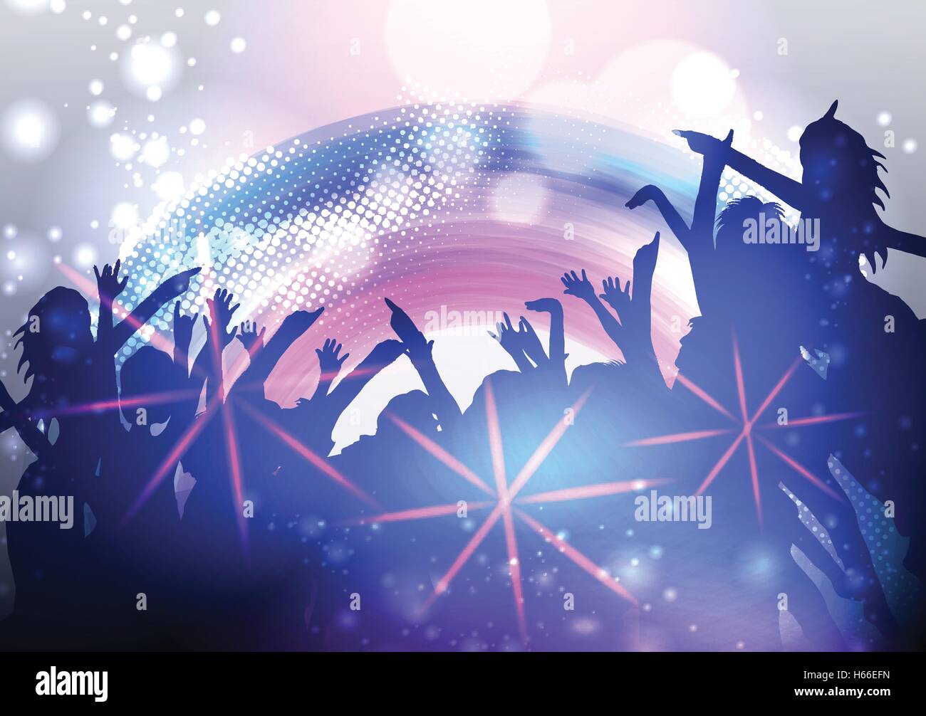 Disco Party Arrière-plan modèle de l'affiche - Vector Illustration Illustration de Vecteur