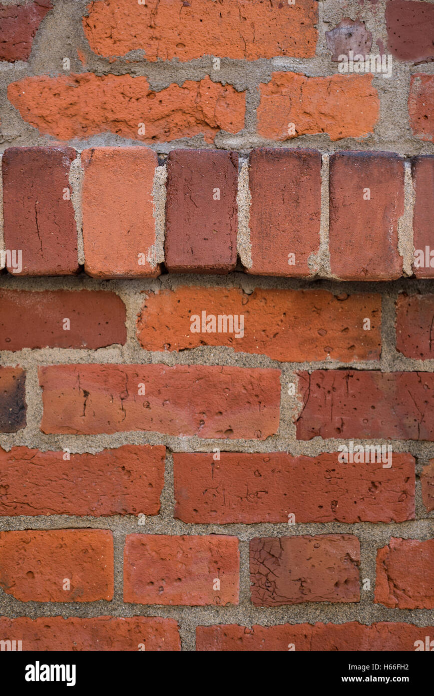 Close-up of new brick wall background Banque D'Images