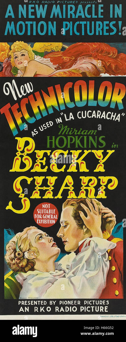 Becky Sharp - Movie Poster - Banque D'Images