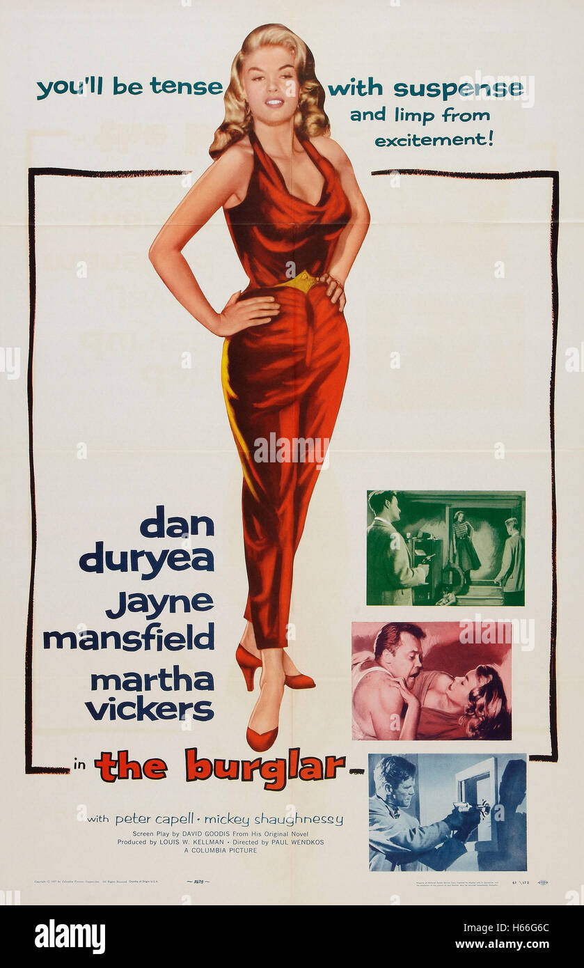 Le cambrioleur, (1957) - Movie Poster - Banque D'Images