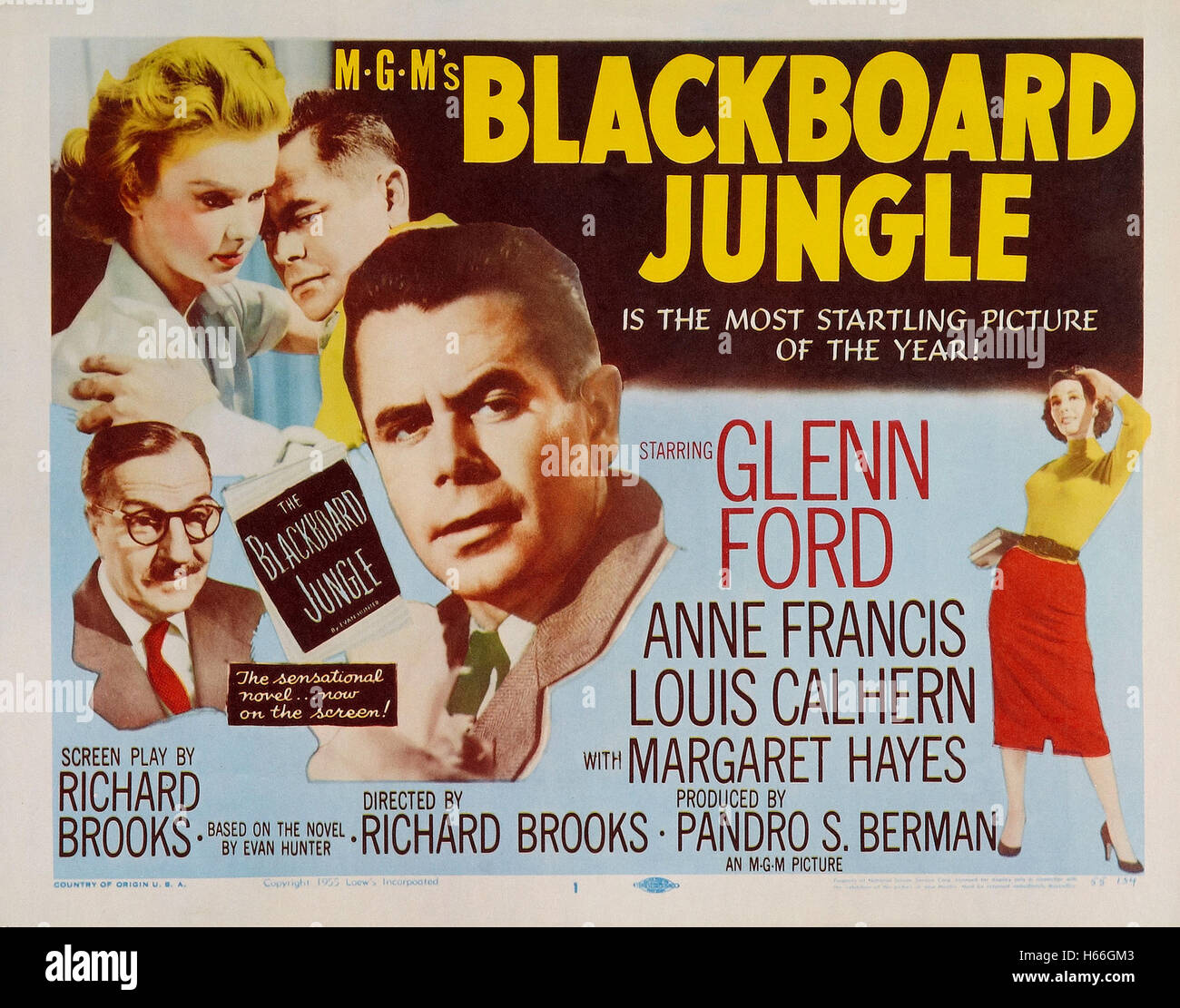 Blackboard jungle movie poster Banque de photographies et d’images à