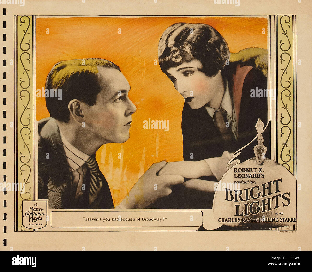 Les lumières vives (1925) - Movie Poster - Banque D'Images