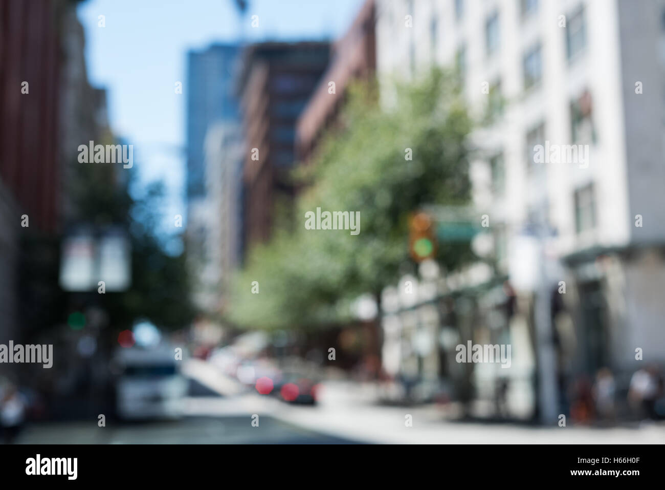 Vue flou d'une ville moderne Banque D'Images