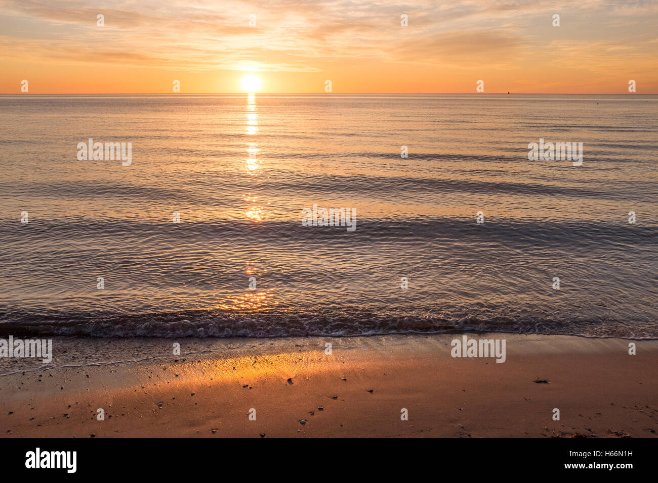 Coucher de soleil à la plage de Brighton, l'Adelaide Australie Adelaide Banque D'Images