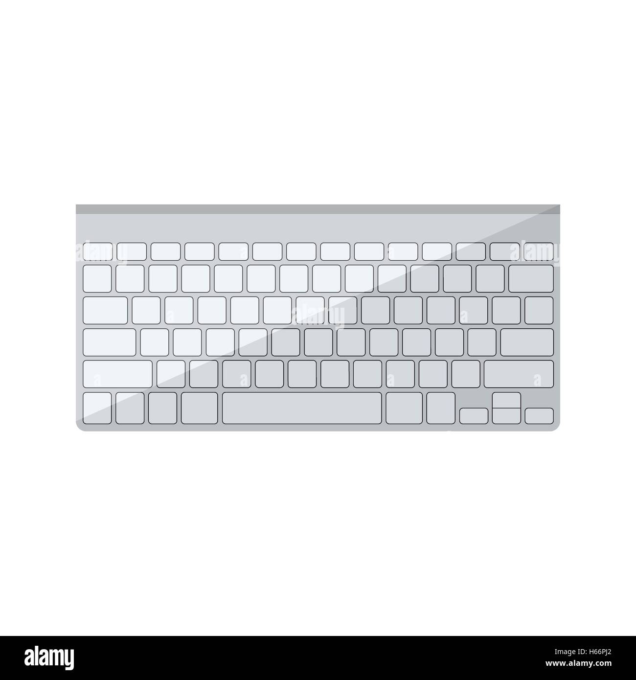 Clavier blanc vecteur avec touches de gris Illustration de Vecteur