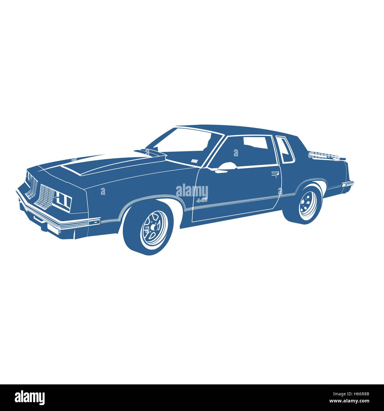 Vector cartoon voiture bleue Illustration de Vecteur