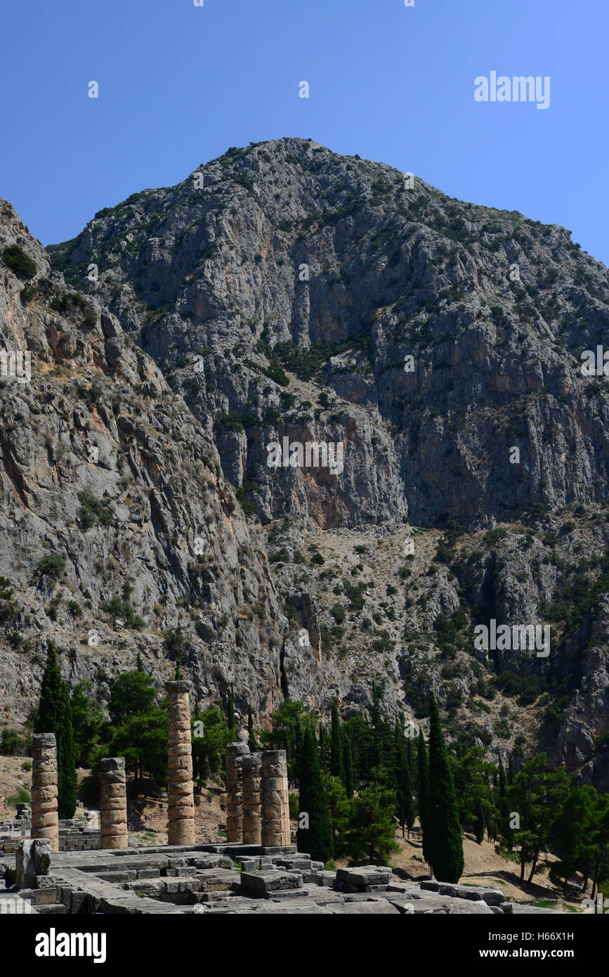 Site archéologique de Delphes, Grèce Banque D'Images