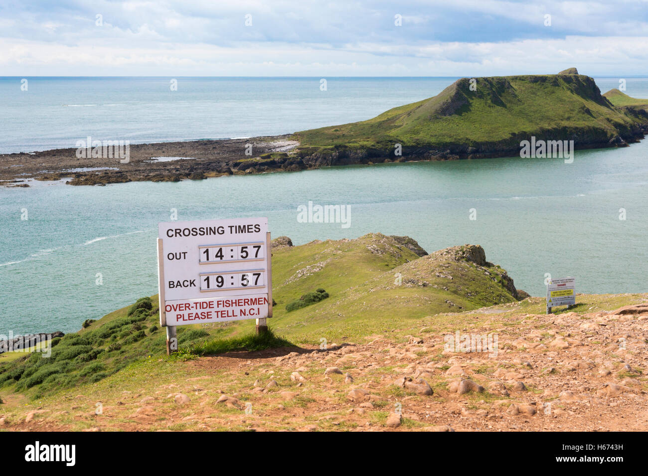 Le Worm's Head, Rhossili Banque D'Images