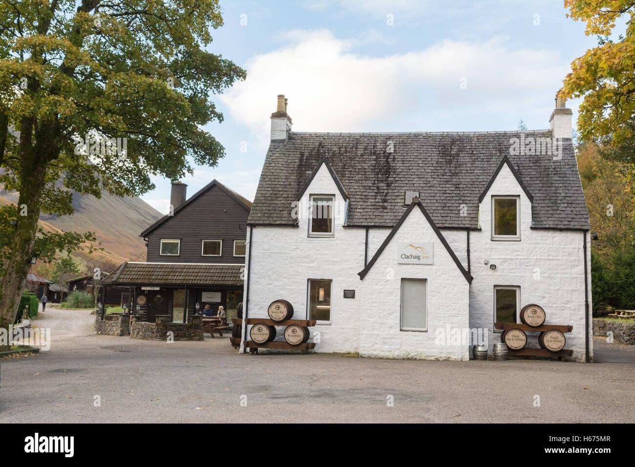 Clachaig Inn, Glen Coe, Ecosse, Royaume-Uni Banque D'Images