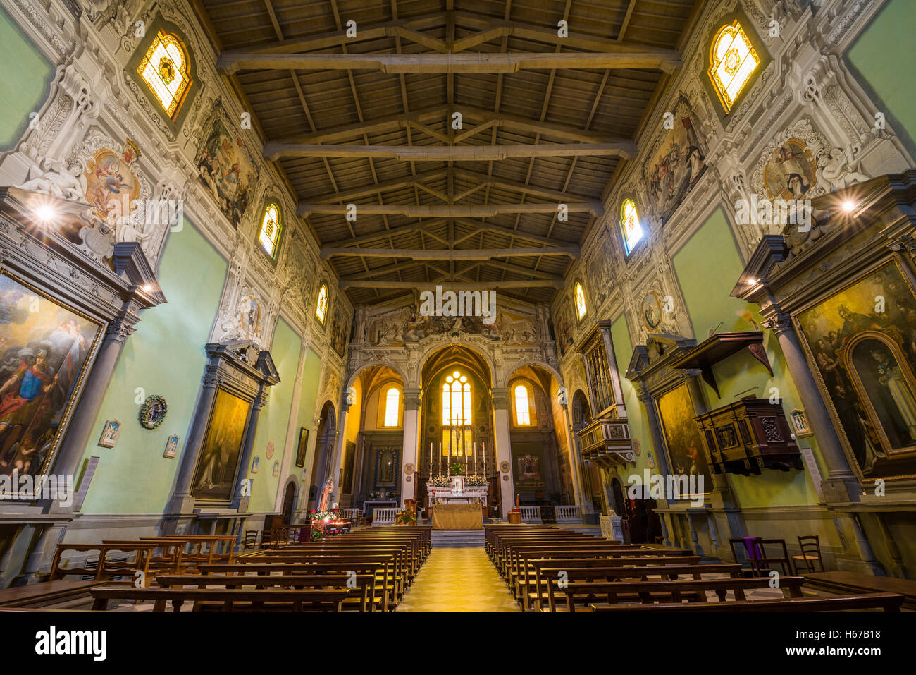 Chiesa di San Domenico, San Miniato, en Toscane, Italie, Europe Banque D'Images