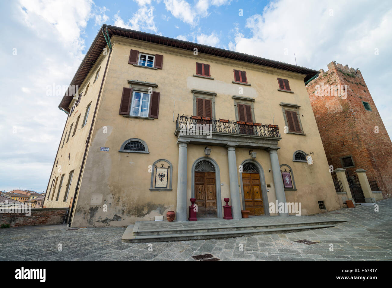 De la rue San Miniato, en Toscane, Italie, Union européenne, Europe Banque D'Images