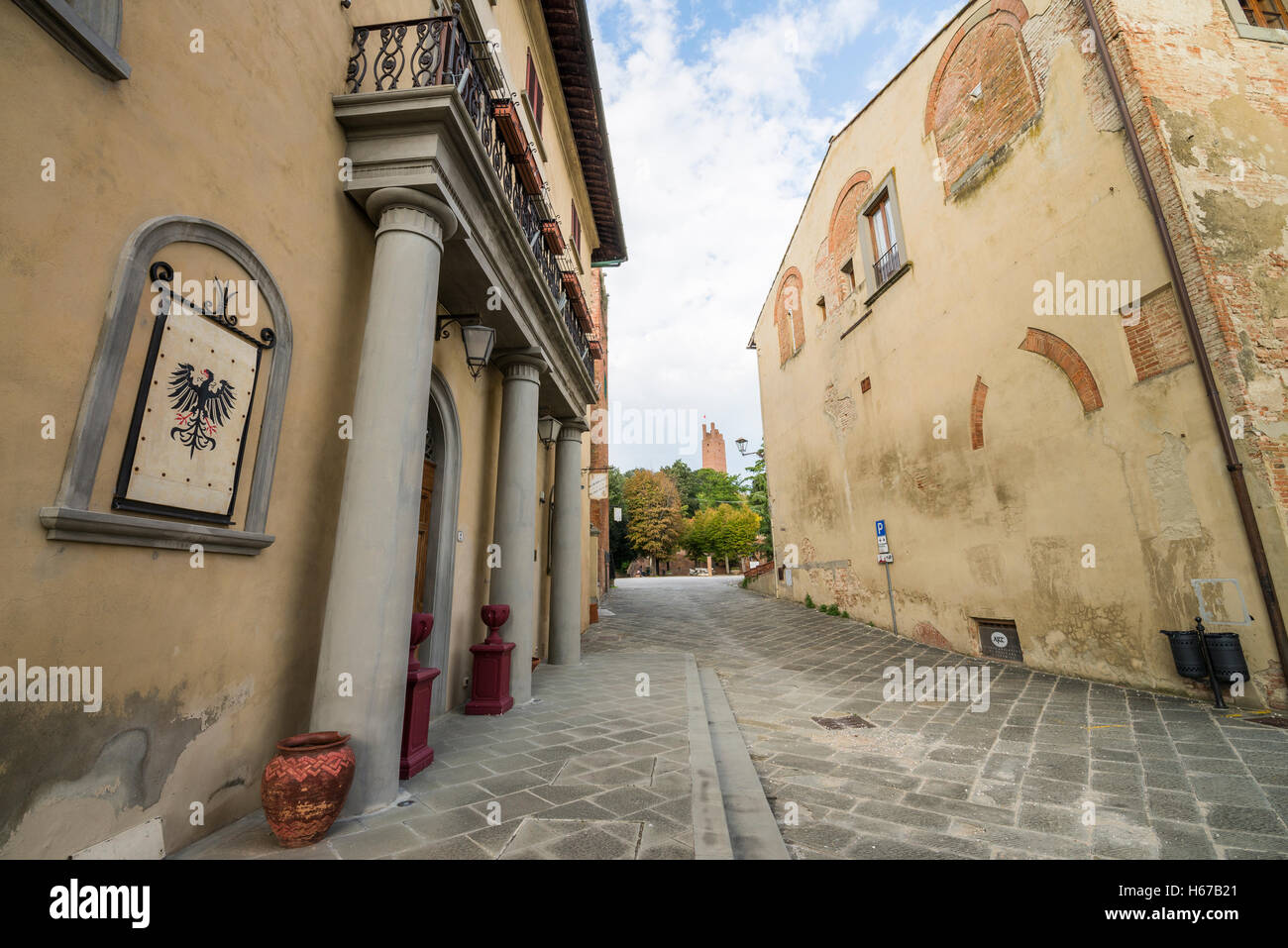 De la rue San Miniato, en Toscane, Italie, Union européenne, Europe Banque D'Images