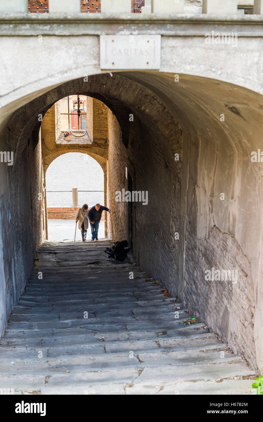 De la rue San Miniato, en Toscane, Italie, Union européenne, Europe Banque D'Images