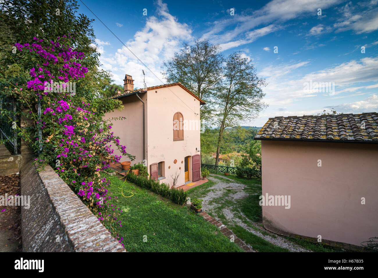De la rue San Miniato, en Toscane, Italie, Union européenne, Europe Banque D'Images